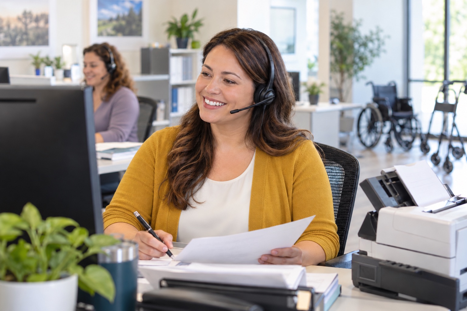 A friendly DME Hubs team member ready to start a conversation
